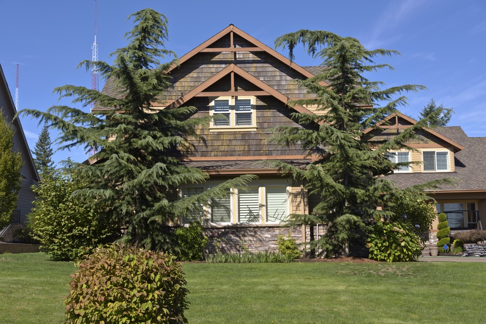 Wood shingle on a house