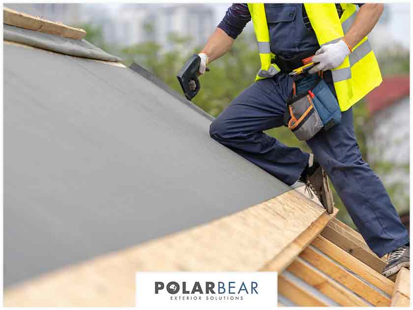 Installing a new roof on a house